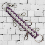 Schleifenorganizer - Bow Organizer weiß/ Muster lila